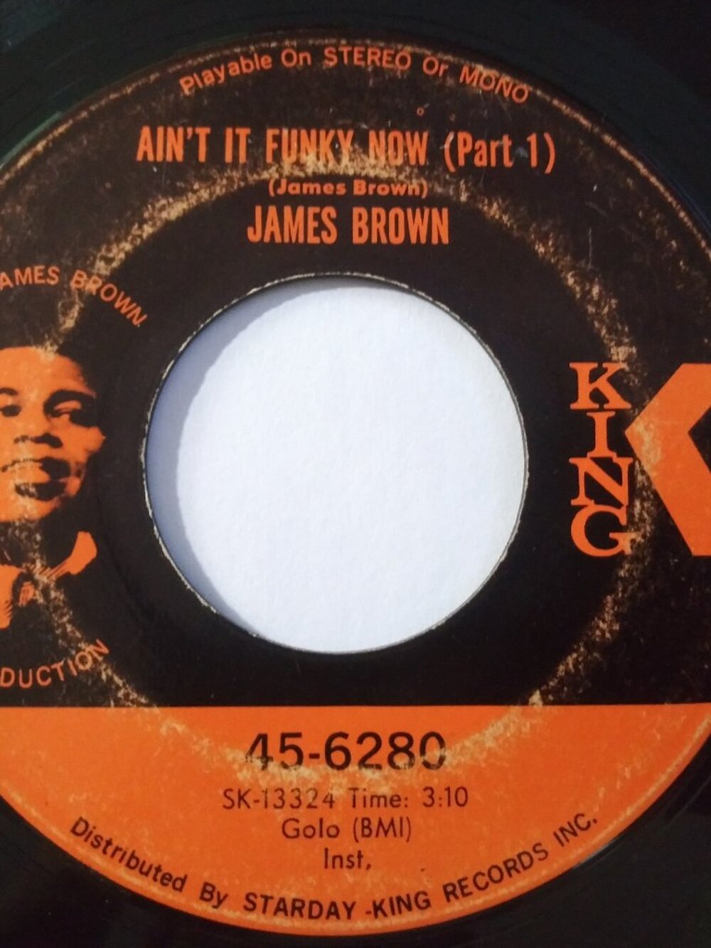 James Brown - Ain't It Funky Now VG Original 45RPM KING 6280 Record 1969 FUNK